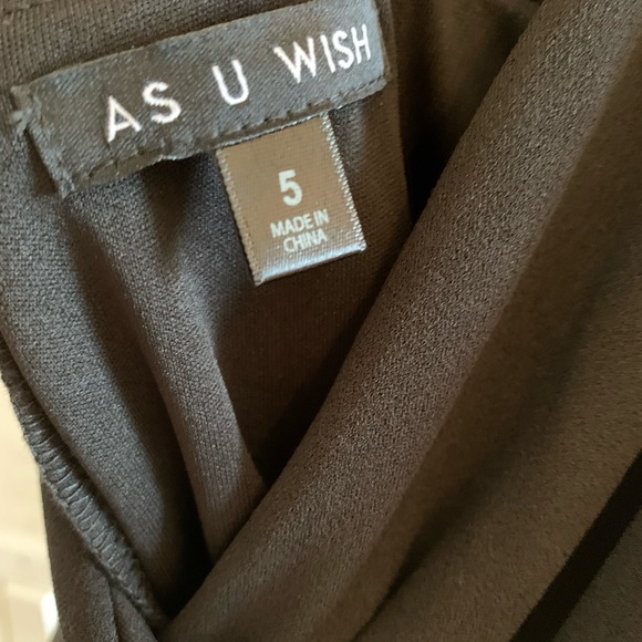 As U Wish Black Jumpsuit- New WithTags - Size 5 - Picture 6 of 8